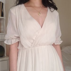 Adored Vintage Boho Champagne Maxi Dress